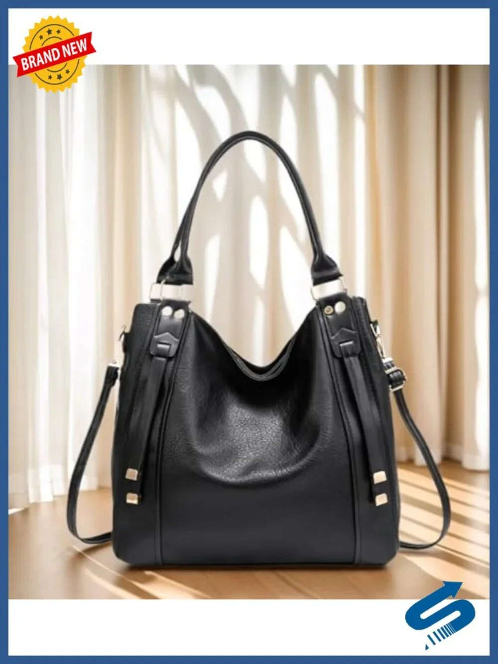 Vintage Faux Leather Hobo Tote Bag Satchel Purse with Strap Women